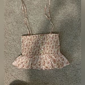 Paper Crane Floral Tie Strap Top Size M